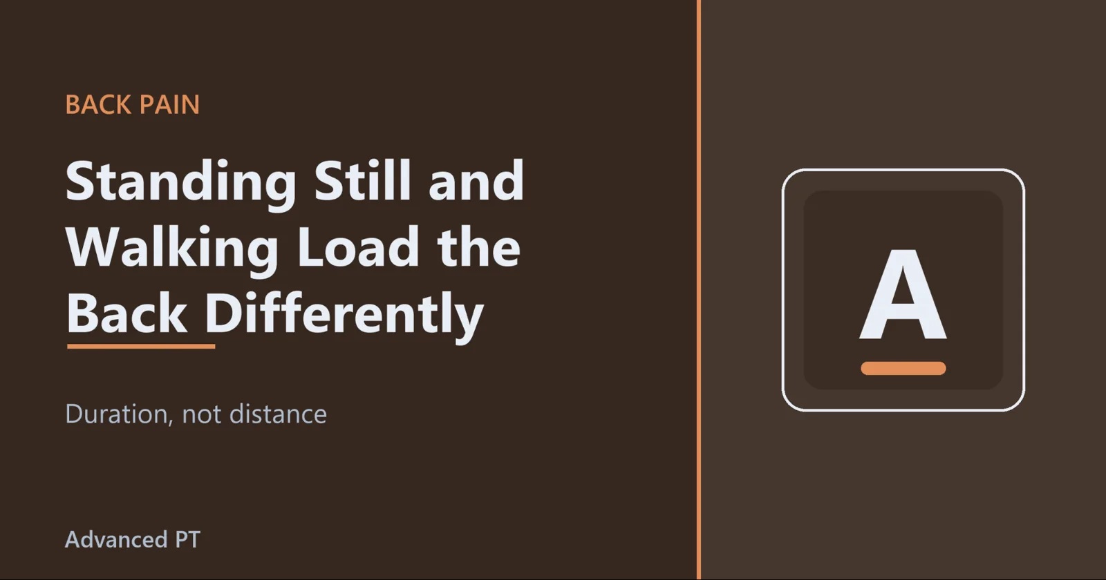 How Standing Still and Walking Load the Back Differently